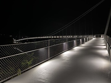 Footbridge at night